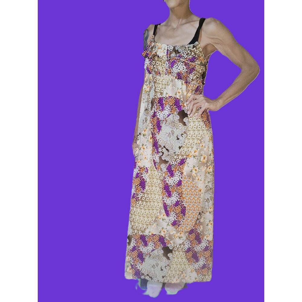 Favé ~ Boho Floral Patchwork Maxi Dress ~ Medium
